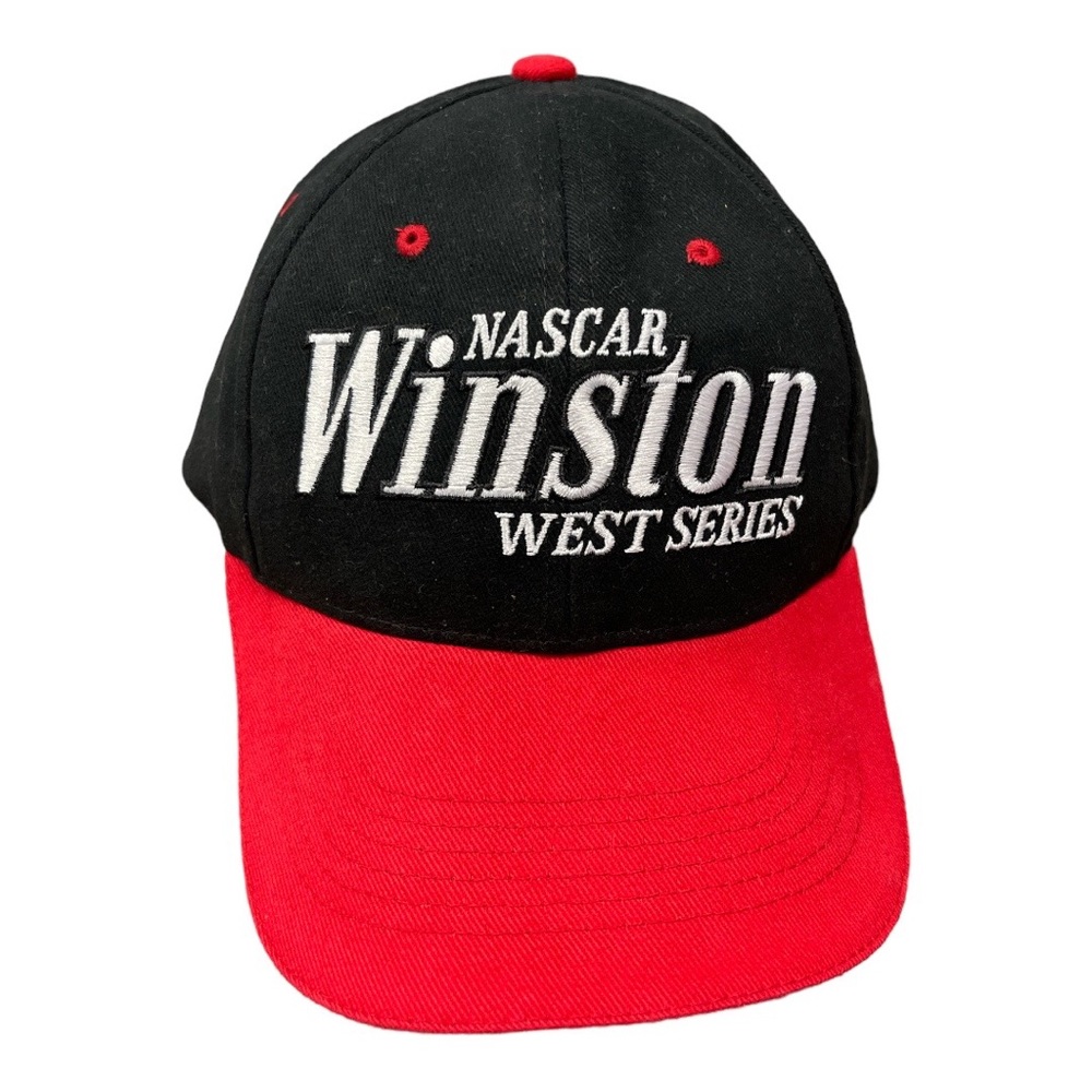 Nascar Winston West Series Racing Red Black hat